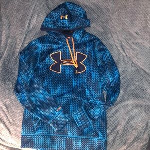 Blue patterned hoodie